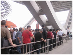 Waiting in Line for the Trade Fair